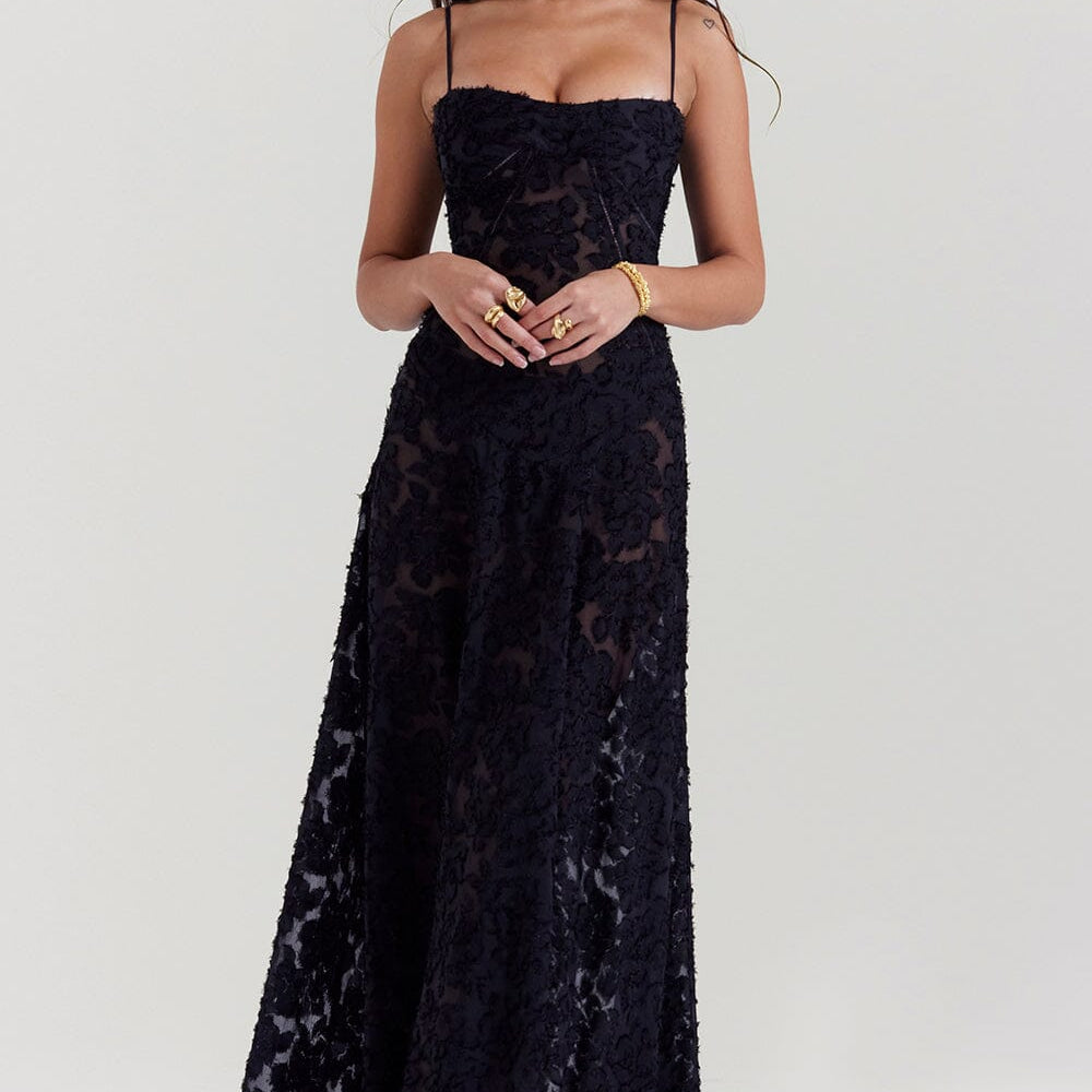 Serena - Vestido longo elegante para casamentos e eventos