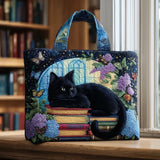 Saco Artesanal - Gato Preto em Livros