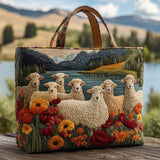 Bolsa Feita à Mão - Ovelhas à Beira do Lago