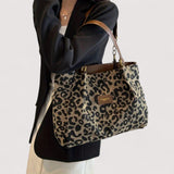Lévrier – Saco de Compras em Lona com Padrão de Leopardo