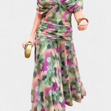 Ana | Vestido Longo Floral com Decote em V
