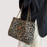 Lévrier – Saco de Compras em Lona com Padrão de Leopardo
