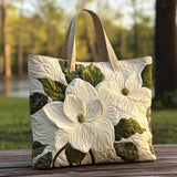 Bolsa Artesanal - Elegantes Lírios Brancos