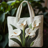 Bolsa Feita à Mão - Lírios Brancos