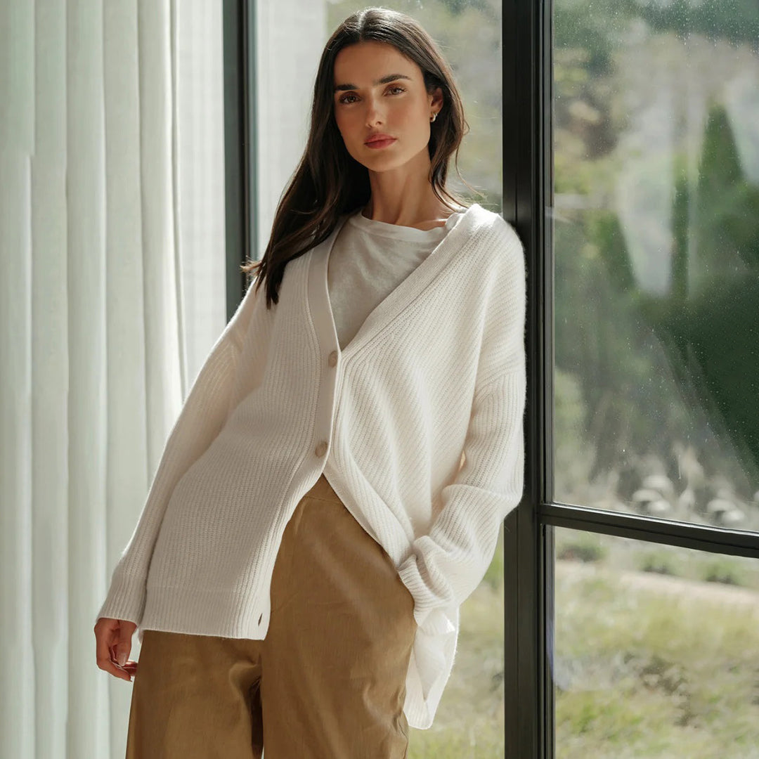 Bea - Cardigan Elegante de Caxemira