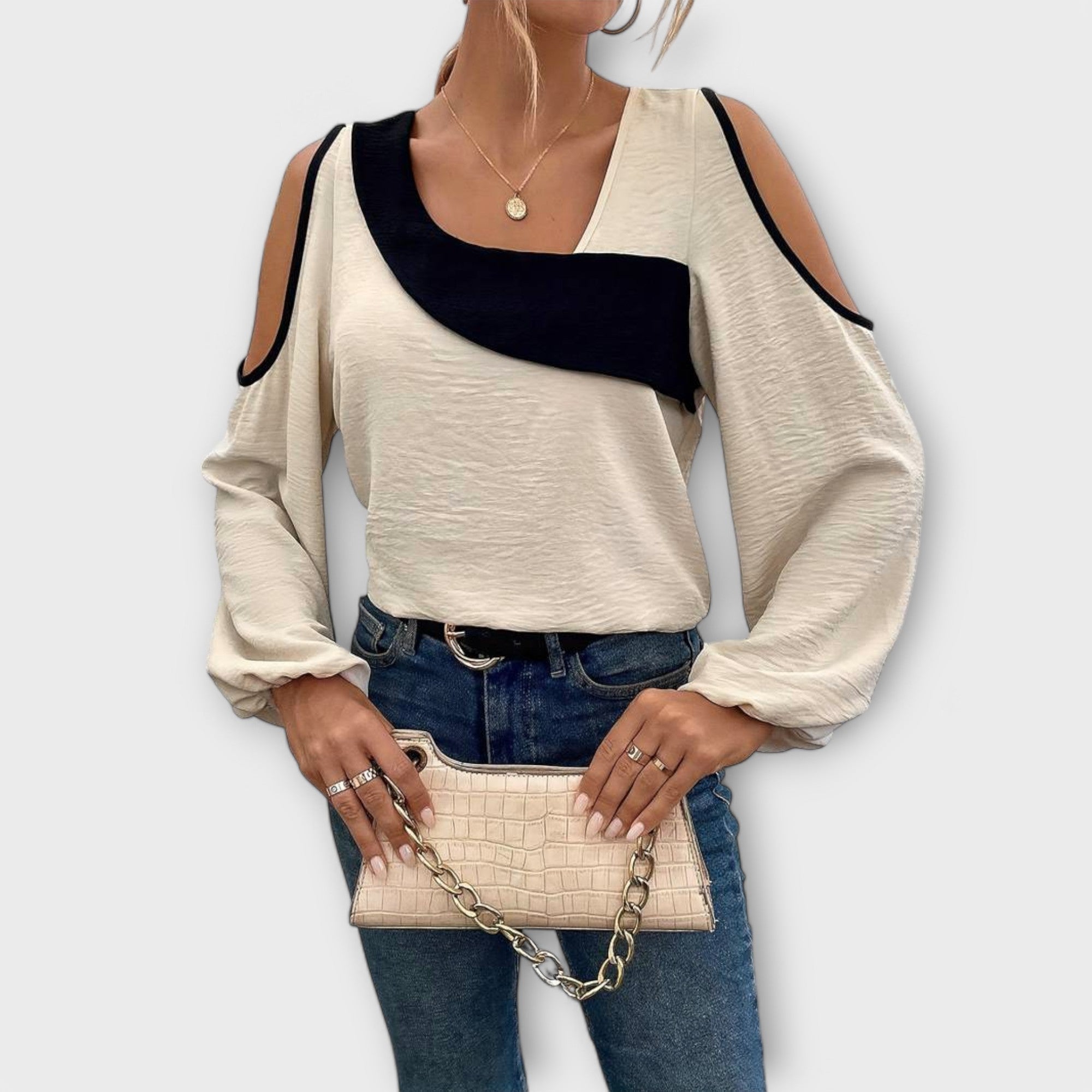 Mariana - Blusa com decote quadrado