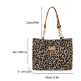 Lévrier – Saco de Compras em Lona com Padrão de Leopardo