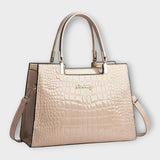 Maison Verdelle - Bolsa de Mão com Padrão de Pele de Crocodilo Brilhante