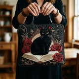 Bolsa Artesanal – Gato Preto sobre Livros