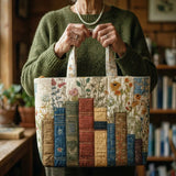 Bolsa Artesanal - Livros e Flores.