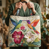 Bolsa Artesanal – Colibri e Flores Brancas