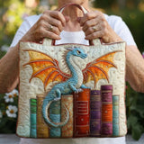 Bolsa Artesanal – Dragão Esmeralda Guardião dos Livros