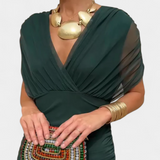 Ana | Vestido Longo Floral com Decote em V